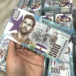 [ Hàng Siêu Hot] Tờ Kỷ Niệm In Hình Messi với Danh Hiệu cùng Đội Tuyển Siêu Chất & Bao Đẹp
