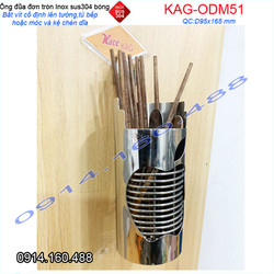 Ống đũa đơn quả táo KAG-ODM51, kệ đựng muỗng đũa nĩa Inox SUS304 dập khuôn cao cấp sáng bóng bền bỉ theo thời gian