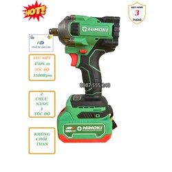 MẪU MỚI 2023 Máy siết bulong dùng pin 18-21V HIMOKI Hm-Iw 450N đầu 2 trong 1