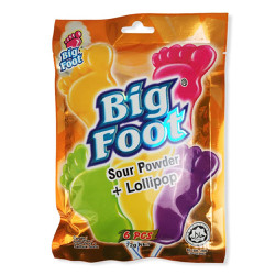 Kẹo Que Bột Chua Big Foot - Big Foot Sour Power Lollipop (Gói 72g)