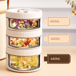 HỘP CƠM 3 TẦNG LUCKY TẶNG KÈM TÚI ĐỰNG + ĐŨA THÌA