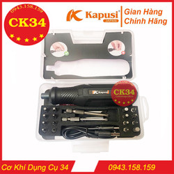 Bộ tua vít pin KAPUSI Japan 20 đầu vít thay thế, pin sạc cao cấp cổng type C