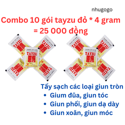 Combo 10 gói* 4 gram Tayzu đỏ gà đá, chim cảnh, gia súc, gia cầm khác