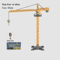 Đồ chơi mô hình cần trục tháp chất liệu hợp kim và nhựa, cao 95 cm, kích thước lớn