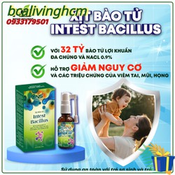 Xịt bào tử lợi khuẩn Intest Bacillus giúp làm sạch thông thoáng khoang mũi ngăn ngừa bảo về đường mũi họng