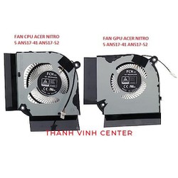 [HCM] Fan Quạt Tản Nhiệt Laptop Acer Nitro 5 AN517-41 AN517-52 AN517-54 AN515-44 AN515-45 AN515-55 AN515-56 AN515-57 (CPU + GPU). Hàng Mới 100%
