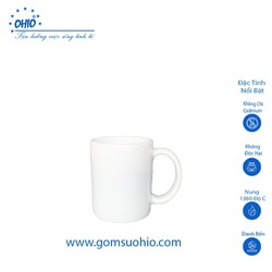 Ca Đứng Không Nắp 400ml Sứ Trắng OHIO