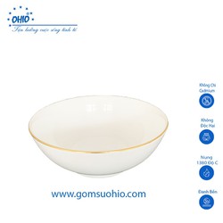 Tô Khum 20.5 Sứ Trắng Viền Kim OHIO