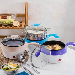 [LOẠI TỐT] Ca điện nấu mì kiêm Nồi lẩu mini siêu tiện lợi + kèm vỉ hấp trứng, nồi lẩu điện mini, nồi điện luộc thức ăn, ca nấu mì siêu tốc, nồi nấu đa năng mini