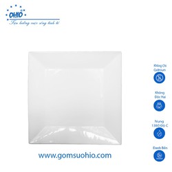 Đĩa Vuông 20.5cm Sứ Trắng OHIO