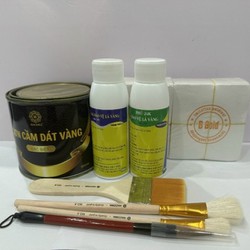 Combo dát vàng Sơn Cầm gồm 1000 lá vàng B Gold - Dát vàng đồ thờ cúng tam sự, ngũ sự, bàn thờ, án gian, sập gỗ, tủ chè, hoành phi - câu đối và các loại tượng Phật, tượng Mẫu