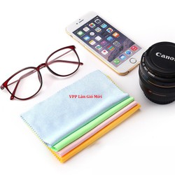 Combo 5 cái Khăn Lau Đa Năng Dùng Cho Mắt Kính - Điện Thoại Di Động - Màn Hình Máy Tính Vải Cotton Mềm Mịn, Siêu Sạch