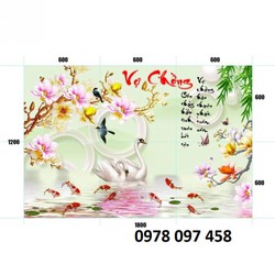 Tranh 3D - gạch men sứ ngọc