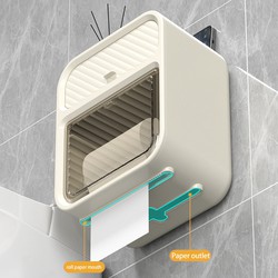 Hộp Đựng Giấy Vệ Sinh 2 Tầng Cao Cấp Có Kệ Để Điện Thoại Dán Tường