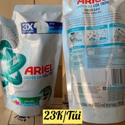 Combo 2 [Túi Dùng Thử ]Nước Giặc AIRIEL Cho Máy Giặc Cửa Trên Túi 400 ml hàng Khuyến Mãi Tặng Kèm