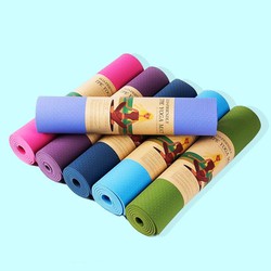 Thảm Tập Yoga TPE 2 Lớp 6mm Cao Cấp Chống Trượt, Thảm Yoga Chống Trươt Tập Gym Tại Nhà Giá Rẻ Tập Thể Dục Tại Nhà Hàng Loại 1 Chất Lượng Tuyệt Vời