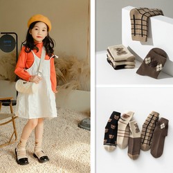 Set 10 Đôi Tất Gấu Nâu Cổ Cao Cho Bé Siêu Yêu