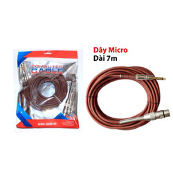 Dây Mic dài 1m, 5m, 7m màu nâu (loại tốt)