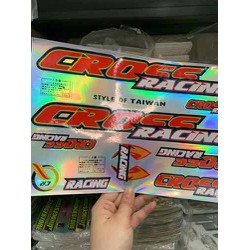 Bộ tem dán xe đạp CROSS RACING chữ màu đỏ hàng nhập Thái Lan chất lượng cao dành trang trí riêng cho dòng xe này, tem màu sắc cực đẹp và bền, giá bán cực tốt bán lẻ như bán sỉ