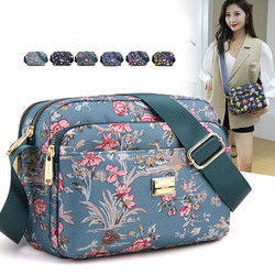 Túi Đeo Vai Bằng Nylon Sức Chứa Lớn In Họa Tiết Thổ Cẩm Đơn Giản Siêu Nhẹ Thời Trang Cho Nữ