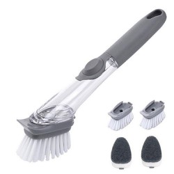 Dụng cụ rửa chén có tay cầm và ống đựng xà phòng