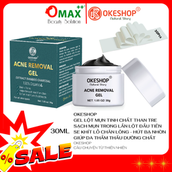 Gel Lột Mụn Than Tre OKESHOP 30ml - Làm Sạch Mụn Đầu Đen - Mụn Cám - Bạ Nhờn - Sạch Sâu & Thu Nhỏ Lỗ Chân Lông