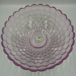 Đĩa Thủy Tinh Pha Lê Bi Nổi  Màu Tím Đẹp Mắt Size To 30 CM Đựng Hoa Quả Bánh Kẹo Tết