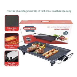 Bếp nướng điện không khói SunHouse công suất 1500w 6 mức nhiệt