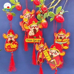 Dây treo trang trí tết năm 2024 combo 6 cái Dây treo thần tài, Dây treo con rồng năm Giáp Thìn chào xuân - Liễn treo tết