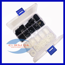 Hộp long đen phẳng bằng nhựa nhiều kích cỡ 500 chiếc từ M2-M10