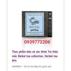 [Chính hãng] Trà baikal tea No.4 (tăng đề kháng) 30 gói