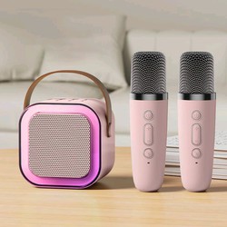 Bộ Loa Bluetooth 2 Mic Không Dây Mini Hát Karaoke Tại Nhà K12