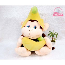 Thú Bông Khỉ Ôm Chuối Form Ngồi 65cm