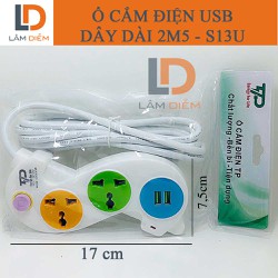 Ổ cắm điện cao cấp S13U tích hợp cổng USB 2500W