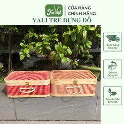 Giỏ Tre Picnic, Chụp Ảnh/ Vali Tre Đựng Đồ/ Hộp Đựng Quà Tặng - Bamboo Picnic Basket