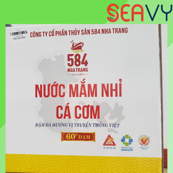 Nước mắm 584 loại 60 độ đạm Nha Trang, thùng 12 chai thủy tinh 200ml/chai - Seavy