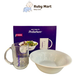 Bộ Ly Chén Thủy Tinh Cho Bé - Quà Pediasure
