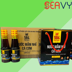 Thùng 24 chai nước mắm nhỉ cá cơm 584 Nha Trang 35 độ đạm,loại 180ml/chai - Seavy