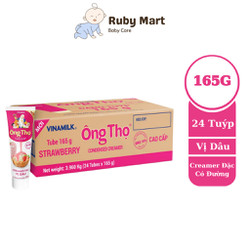[ Date T6/24 ]Thùng 24 Tuýp Sữa Đặc Có Đường Ông Thọ vị dâu - Tuýp 165g