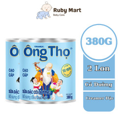 [ Date T9/24 ] Combo 2 lon Sữa đặc có đường Ông Thọ Trắng nhãn xanh lon 380g