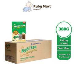 [ Date T11/24 ]Thùng 24 hộp Creamer sữa đặc Ngôi Sao Phương Nam xanh lá Hộp giấy 380g