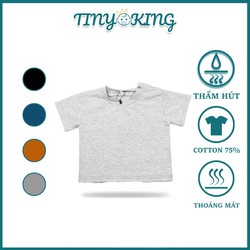 Áo thun tay ngắn em bé KING phông cotton màu trơn chất liệu thoải mái mặc 4 mùa U002