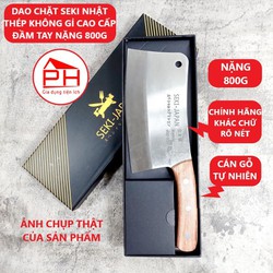DAO CHẶT SEKI Nhật Bản (Chính hãng, nặng 800g) chặt xương chặt gà cá thép không gỉ sắc bén đầm tay - Gia dụng Phước Hòa