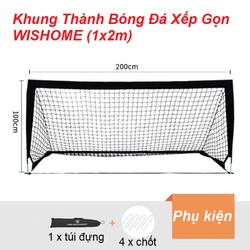 Khung Thành Xếp Gọn Bóng Đá Cho Người Lớn Và Trẻ Em WISHOME (1x2m)