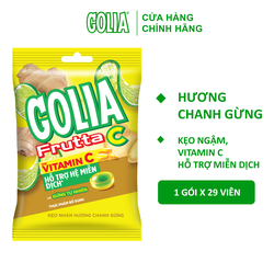 Kẹo Nhân Hương Chanh Gừng Vitamin C Golia Frutta C (Gói 95.7 g)