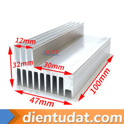 Nhôm Tản Nhiệt Chữ L 100*47*32mm