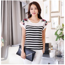 ÁO SƠ MI SỌC NGANG GIẤU BỤNG_TB 520