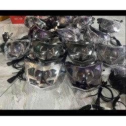 đèn pha bi cầu lên sẵn chóa kèm nguồn autu phassing cắm như zin cho xe wave đời từ 2007 đến nay