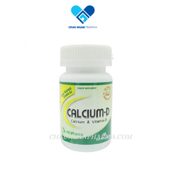 Viên uống canxi CALCIUM - D Phong Phú giúp tăng chiều cao Chai 100 viên