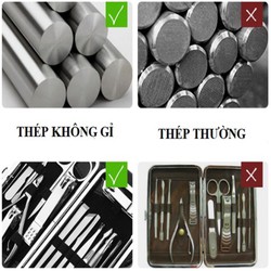 Bộ bấm móng tay Bộ làm móng 19 món bằng thép không gỉ